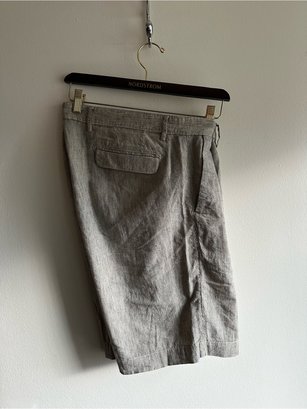 Massimo Alba Men’s Light Gray Linen Blend Flat-Front EU52